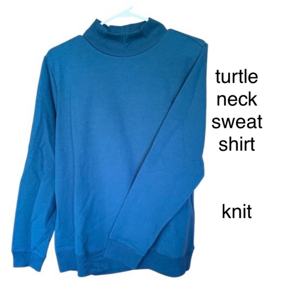 LANDSEND Wms Turtleneck Sweatshirt